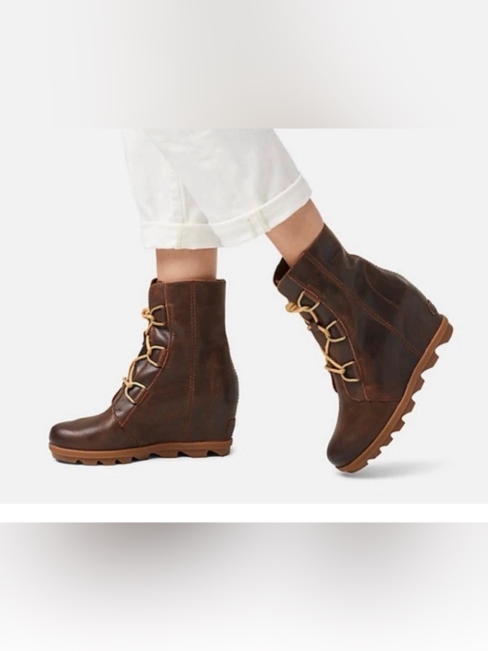 Sorel Joan of Arc Women's Brown Lace-Up Leather Boots